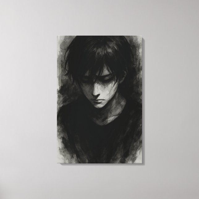 Poids du silence - toile de réflexion encrée (Recto)
