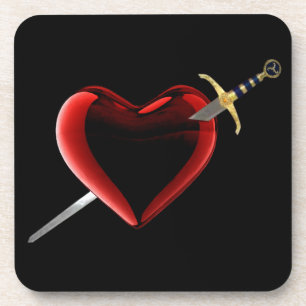 Poignée Dans Les Dessous de verre Coeurs