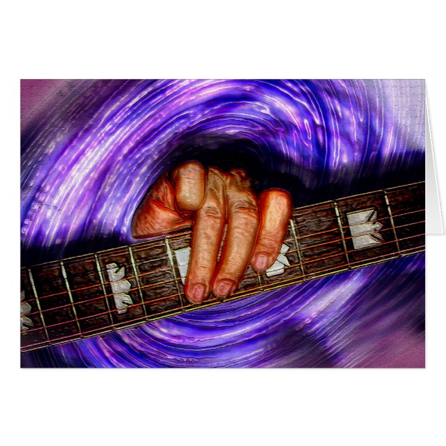 Poignée de guitare violet Vortex (Devant Horizontal)