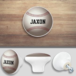Poignée de meuble à bouton de sport de baseball