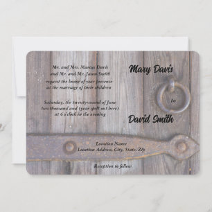 Poignée de porte de cave Invitation de mariage