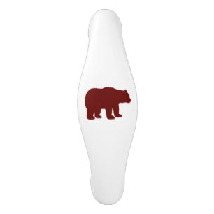 Poignée De Porte En Céramique Ours rouge vertical