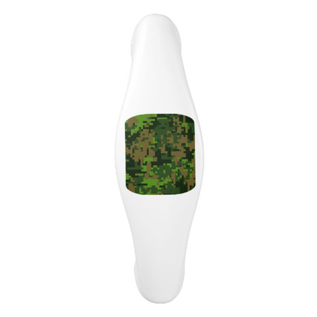 Poignée De Porte En Céramique Style Woodland Camouflage vert numérique Accent (Devant)