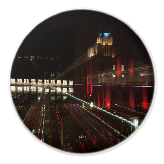 poignée de porte, photo abstraite, building ceramic knob (Front)