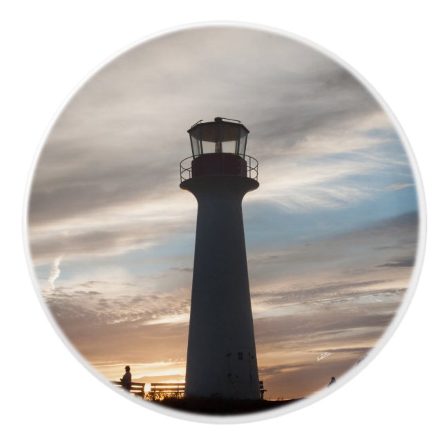 Poignée de porte, photo d'un phare ceramic knob (Front)