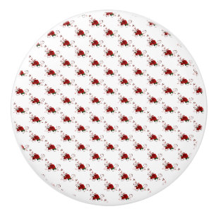 Poignée de porte Rose rouge florale