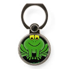 Poignée de téléphone de grenouille verte mignonne 