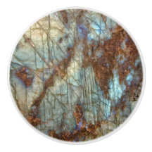 Poignée de tiroir en cristal imprimé de labradorit