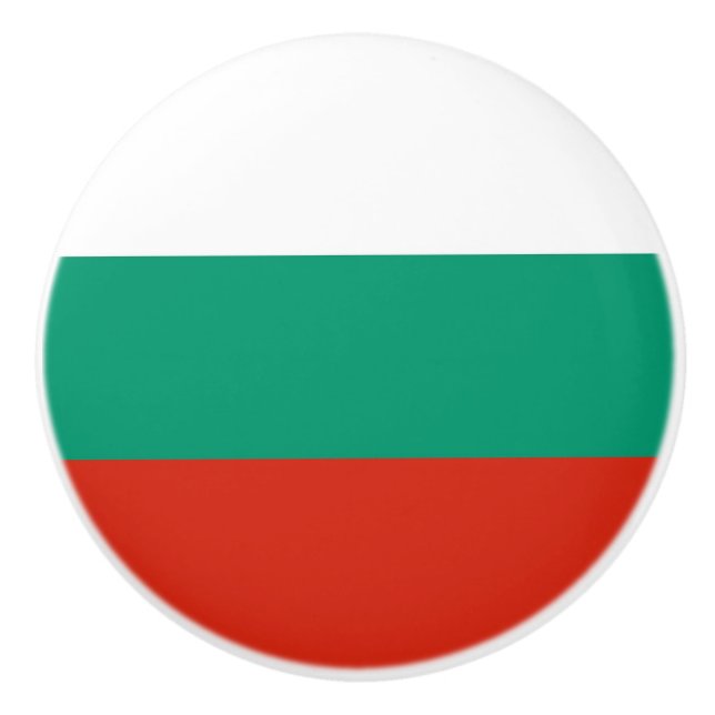 Poignée en céramique avec drapeau de Bulgarie (Devant)