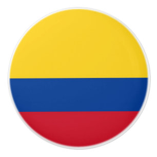 Poignée en céramique avec drapeau de la Colombie