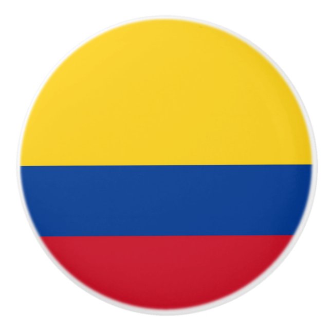 Poignée en céramique avec drapeau de la Colombie (Devant)