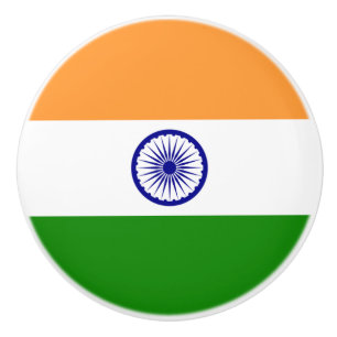 Poignée en céramique avec drapeau de l'Inde