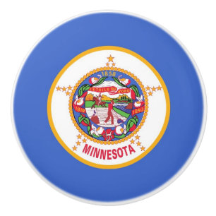 Poignée en céramique avec drapeau du Minnesota