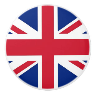 Poignée en céramique avec drapeau du Royaume-Uni