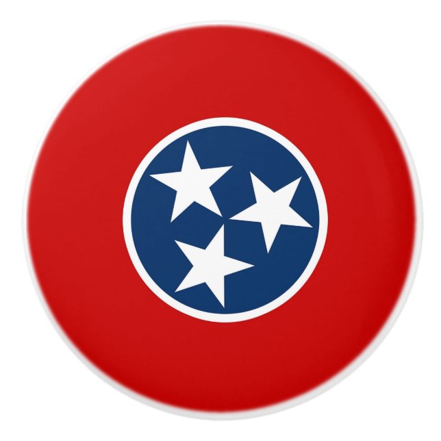 Poignée en céramique avec drapeau du Tennessee, US (Devant)