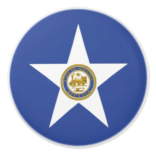 Poignée en céramique avec le drapeau de Houston, U