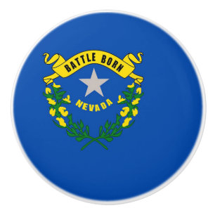 Poignée en céramique avec le drapeau du Nevada, US