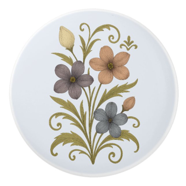 Poignée en Céramique charme rustique (Devant)