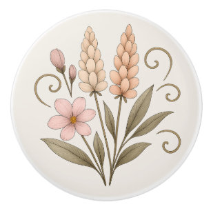 Poignée en Céramique pink shabby chic