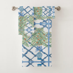 Poignée peinte à la main Orange Tree Topiary Ginge