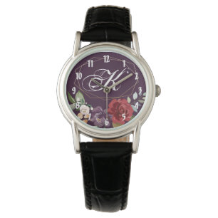 Poignet personnalisé Montre Plum violet Rose Gold 