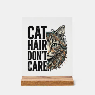 Poils de Chat N'ont Aucune Importance Gravure Vint