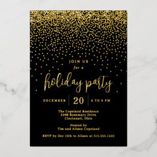 Poings à étincelles Foil Invitation de fête de vac