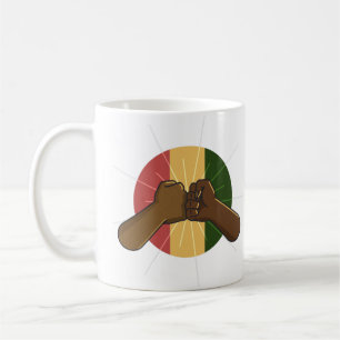 Poings noirs Livre de salutation café Mug