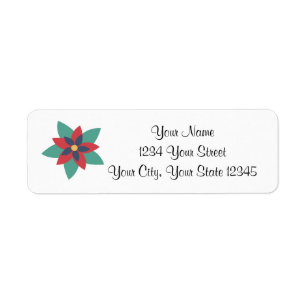 Poinsettia Address Label