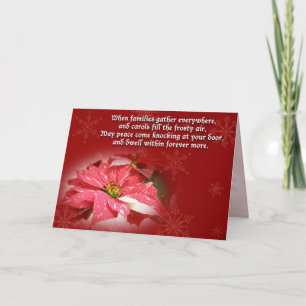 Poinsettia and Poem Christmas Card