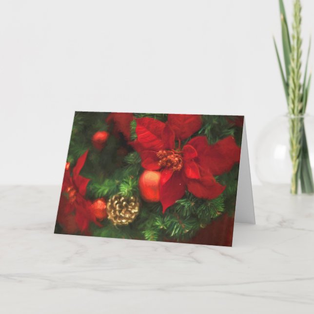 Poinsettia Beauty Holiday Card (Front)
