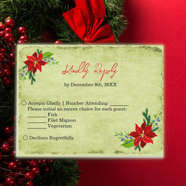 Poinsettia Bouquet, Vintage RSV Postcard (Creator Uploaded)