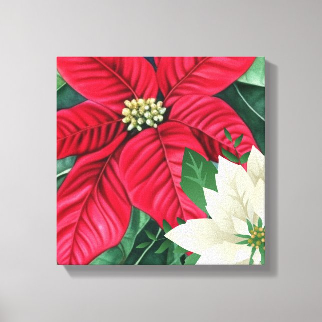 Poinsettia Canvas Print (Front)