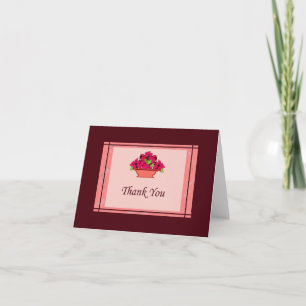 Poinsettia Carte de remerciements Avec Frontière R