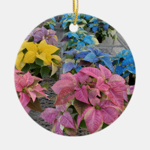 Poinsettia Ceramic Ornament
