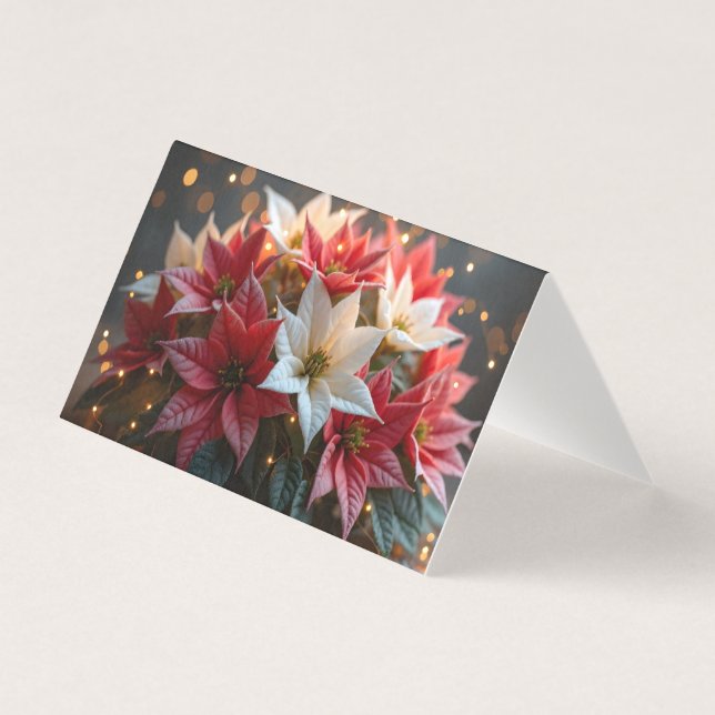 Poinsettia Christmas Card 1 (Front)