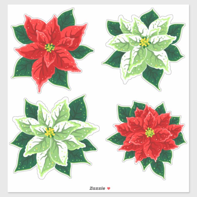 Poinsettia Christmas Flower Vintage Floral Pattern (Sheet)