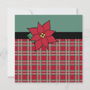 Poinsettia Christmas Invitations