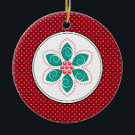 Poinsettia Christmas Ornaments<br><div class="desc">This elegant ornament can be totally personalized by you to make a wonderful holiday gift for anyone on your shopping list!
Artwork by Sarah Paris</div>