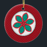 Poinsettia Christmas Ornaments<br><div class="desc">This elegant ornament can be totally personalized by you to make a wonderful holiday gift for anyone on your shopping list!
Artwork by Sarah Paris</div>