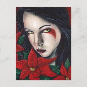 Poinsettia Christmas Postcard