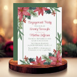 Poinsettia Christmas Red Floral Engagement Party Invitation<br><div class="desc">Looking to add a touch of elegance to your engagement party? Look no further than this cozy winter poinsettia invitation. The charming design features watercolor red poinsettia flowers lovingly nestled in lush greenery. Ideal for your Christmas or winter wedding, this invitation. What's more, it can be personalized for various occasions,...</div>