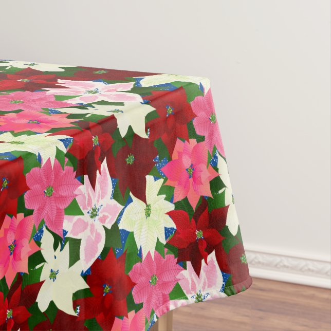 Poinsettia Christmas Tablecloth (In Situ)