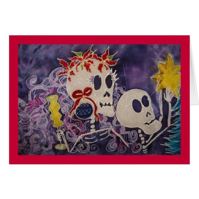 Poinsettia de Dia de los Muertos Christmas (Devant horizontal)