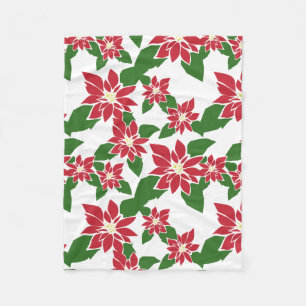 Poinsettia Fleece Blanket