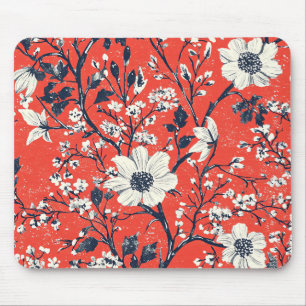 Poinsettia Floral Christmas Pattern (18) Mouse Pad