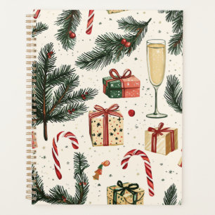 Poinsettia Floral Christmas Pattern (1) Planner