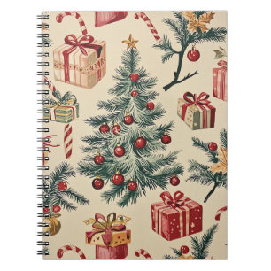Poinsettia Floral Christmas Pattern (2) Notebook