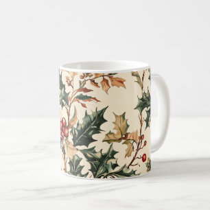 Poinsettia Floral Christmas Pattern (3) Coffee Mug