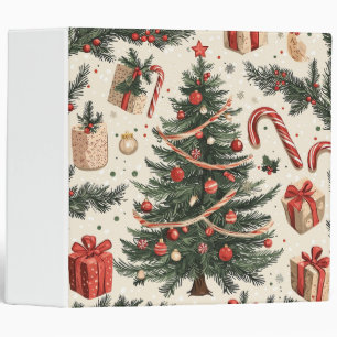 Poinsettia Floral Christmas Pattern (4) Binder